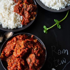 white rice (served with stewed turkey, coleslaw, diced plantain)