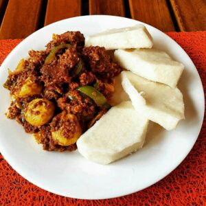 boiled yam